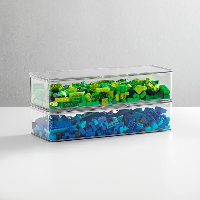 mDesign Long Plastic Playroom/Gaming Storage Organizer Box Containers - Image 3
