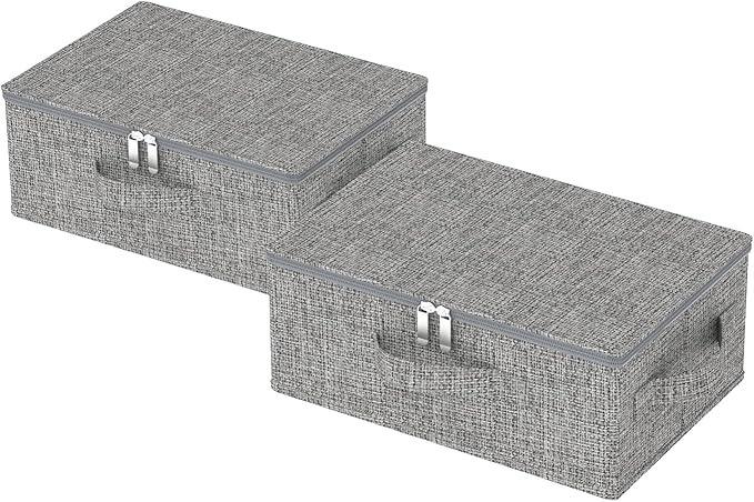 Blanket Bags with Lid, Foldable Underbed Storage Bins, Home Basket Container by Unknown