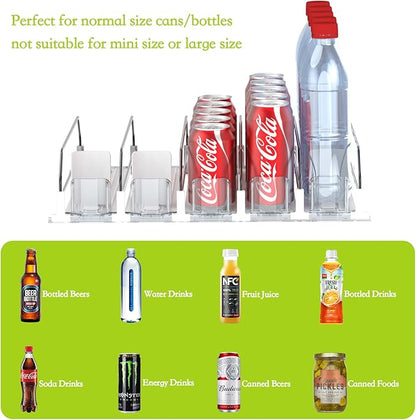 Drink Organizer for Fridge, Self Pushing Fridge Drink Organizer, Automatic - Image 3