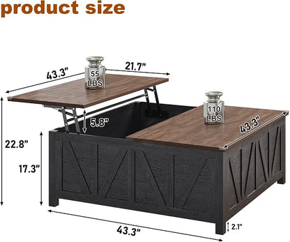 chartustriable 43.3“ Lift Top Coffee Table - Image 3