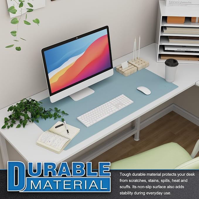 K KNODEL Large Office Leather Desk Mat, Mouse and Keyboard Pad, Computer and - Image 5