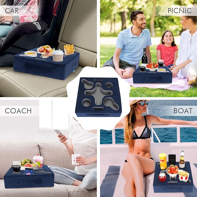 Couch Cup Holder-Sofa Cup Holder Pillow Tray Caddy Cupholder - Image 7