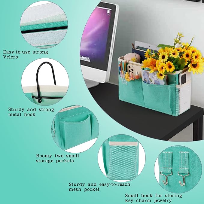 Bedside Caddy Bedside Storage Organizer Hanging Bunk Bed Dorm Room - Image 6