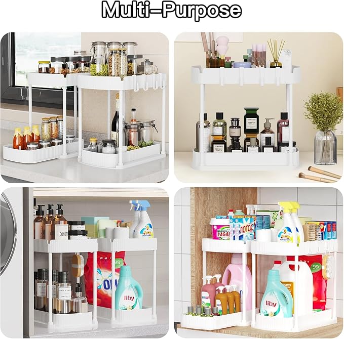 Multi-Purpose Pull-Out Storage Organizers, Under Sink & Cabinet Storage - Image 4