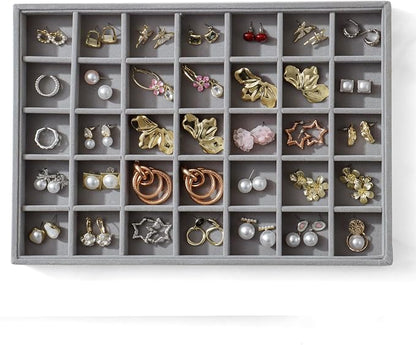 Large Jewelry Organizer for Drawer Insert Velvet Stackable Jewelry Trays for by Unknown