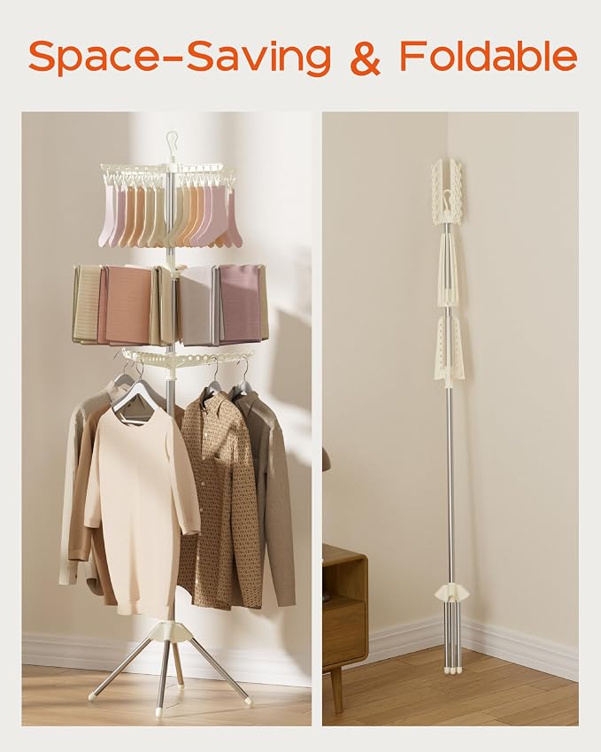 CASAMAYA Clothes Drying Rack Foldable, 79.5 inch 3 Tier Laundry Drying Rack - Image 3