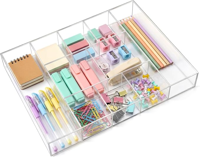 Large Acrylic Desk Deep Drawer Organizer - Image 7