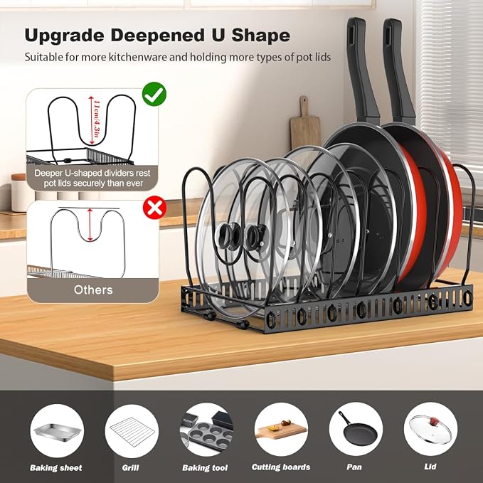 Housolution Pot and Pan Organizer Rack - Image 2