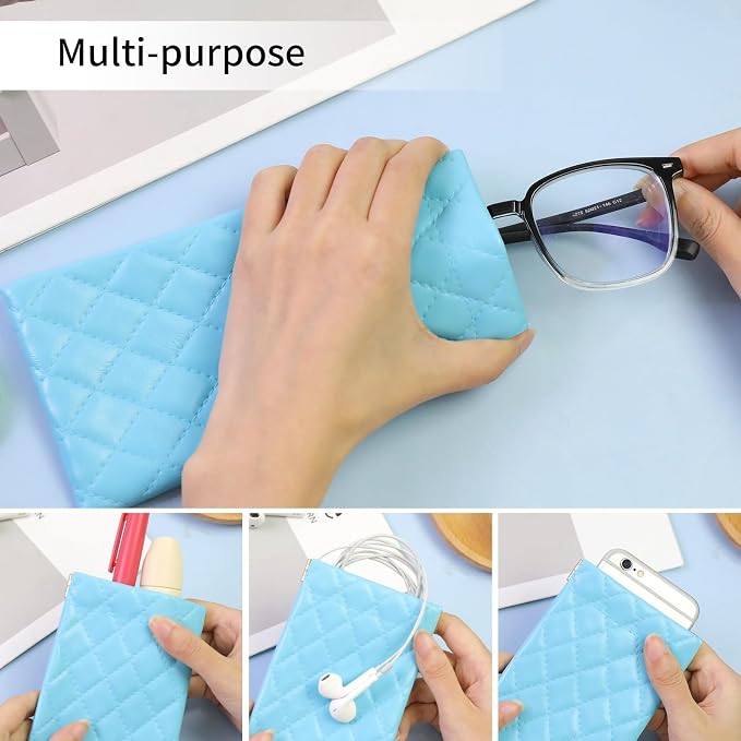 Double Eyeglass Case Soft Dual Glasses Case - Image 4
