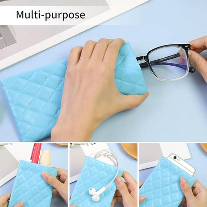 Double Eyeglass Case Soft Dual Glasses Case - Image 4