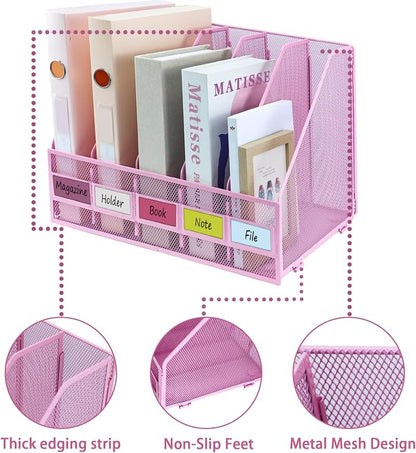 Desk Organizers, Metal Magazine File Holder - Image 3