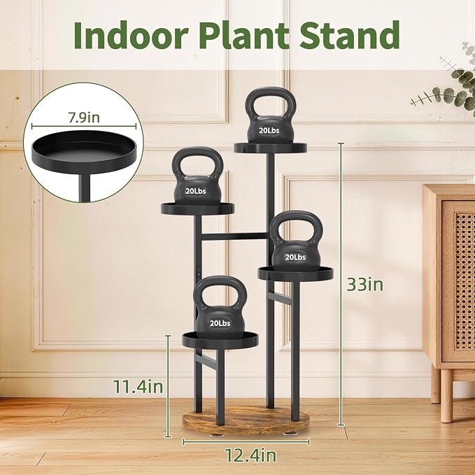 LASZOLA 4 Tier Metal Plant Stand - Image 2