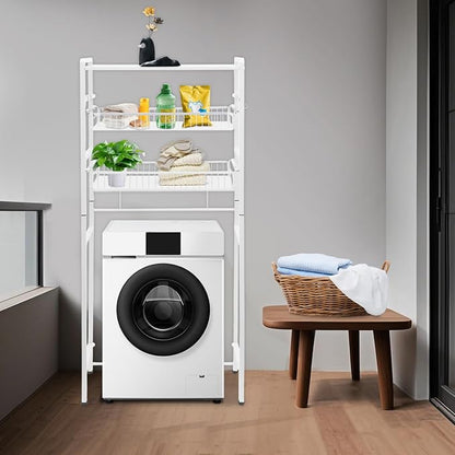 Over Washer and Dryer Storage Shelves, 3-Tier Washing Machine Organizer Rack - Image 5