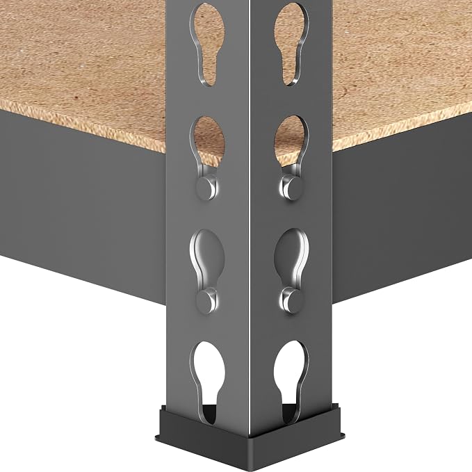 Yaheetech 5-Tier Heavy Duty Storage Shelves 28" W x 12" D x 60" H Dark Gray | - Image 7