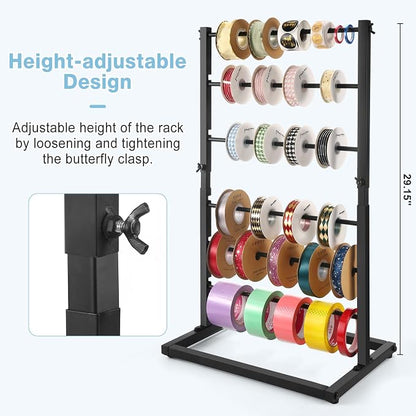 Aulin 6 Tier Large Capacity Ribbon Storage Organizer Rack - Image 3