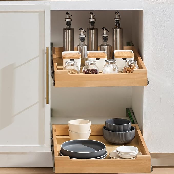VEVOR Pull Out Cabinet Organizer, Soft Close Slide out Shelf, Heavy-Duty - Image 8