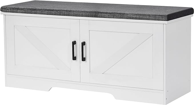 HOMSHO Farmhouse Shoe Storage Bench by HOMSHO