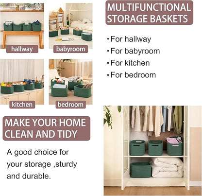 OIAHOMY 4 Pack Storage Baskets for Organizing, Cube Storage Bins for Shelves - Image 6