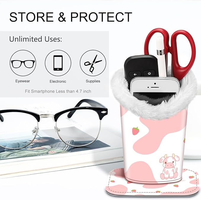 Fintie Plush Lined Eyeglasses Holder, Glasses Stand Case, Anti-scratch Glasses - Image 4