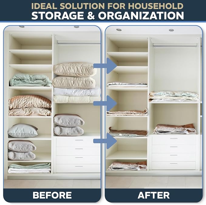 8 Pack Vacuum Storage Bags – 4 XXL & 4 Jumbo Vacuum Seal Bags - Image 7