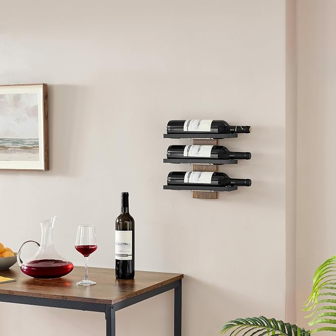 Hoctieon 3-Tier Wall Mount Wine Rack, Wall Mounted Wine Bottle Racks - Image 8