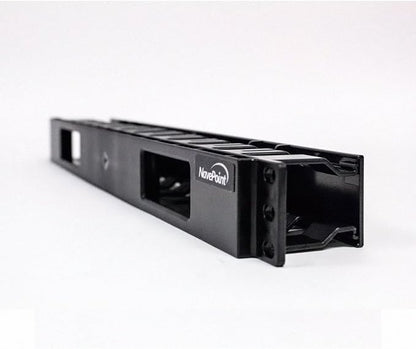 Navepoint 1U Horizontal 19-Inch Rack Mount Cable Management Raceway Duct Panel - Image 4