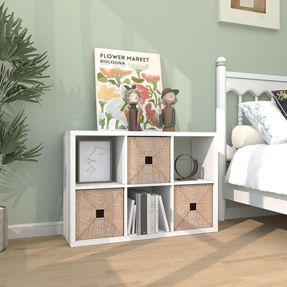 CTESNE【2026 Wooden Thick Frame 6 Cube Storage Organizer Shelf - Image 2