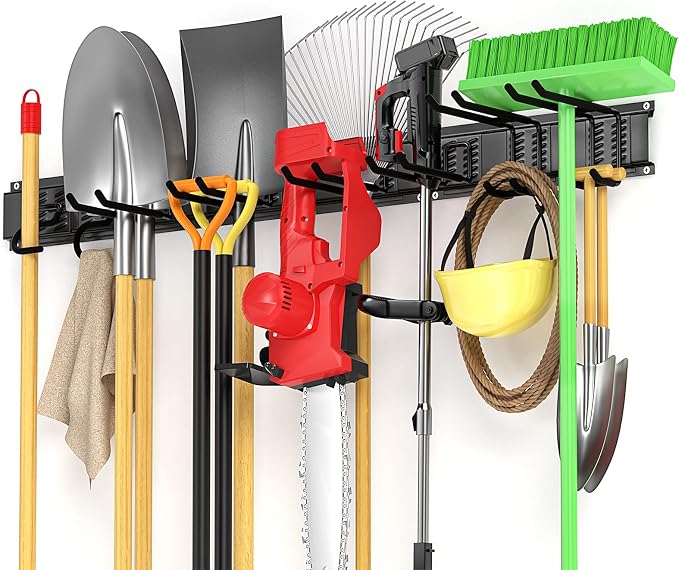 Garage Tool Organizer Wall Mount Garden Tool Organizer 11pcs Adjustable Garage - Image 2