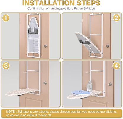KINGBOARD Over Door Ironing Board, Hanging Ironing Board - Image 7