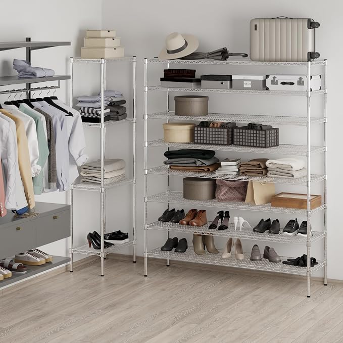 18" Deep x 60" Wide x 74" Height Wire Shelving Kit | 8-Tier | NSF Commercial - Image 4