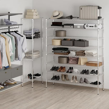 18" Deep x 60" Wide x 74" Height Wire Shelving Kit | 8-Tier | NSF Commercial - Image 4