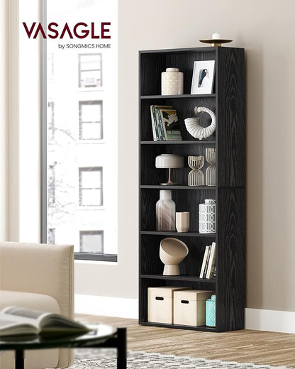 VASAGLE Set of 2 Bookshelves, 23.6 Inches Wide, 6-Tier Open Bookcases - Image 2