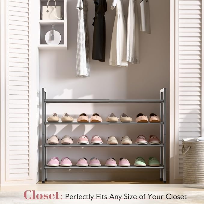 Bumusty 4-Tier Expandable Shoe Rack - Image 2