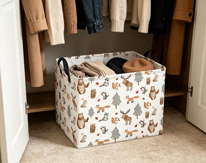 Rectangular Valentines Basket for Women Girls Storage Bin Organizer Box Shelf - Image 6