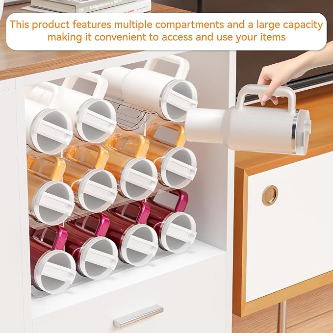 Yieach 3 Tier Stackable Water Bottle Organizer - Image 4