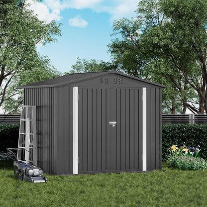 COMHOMA Shed Outdoor Storage Shed Metal, Lockable Doors Tool Sheds - Image 2