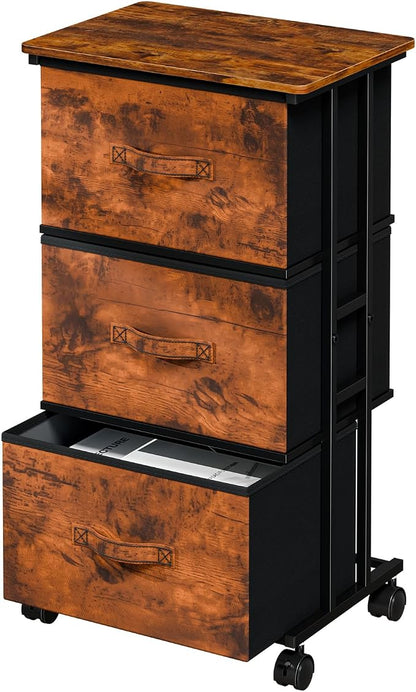 OLIXIS Dresser Storage with 3 Drawers, Fabric Dresser Tower by OLIXIS