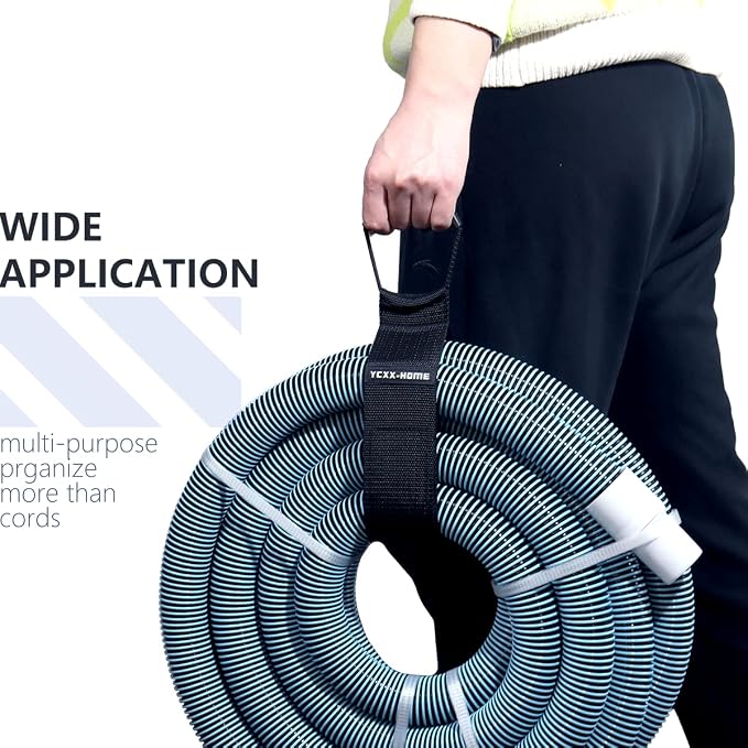 2 PCS Heavy Duty Cord Storage Wrap Holder Extension Hook and Loop Cord Hose - Image 7