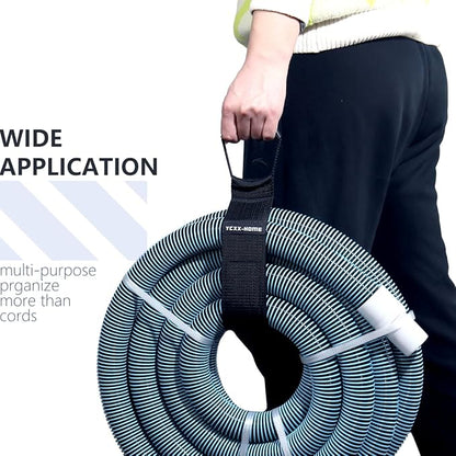 2 PCS Heavy Duty Cord Storage Wrap Holder Extension Hook and Loop Cord Hose - Image 7