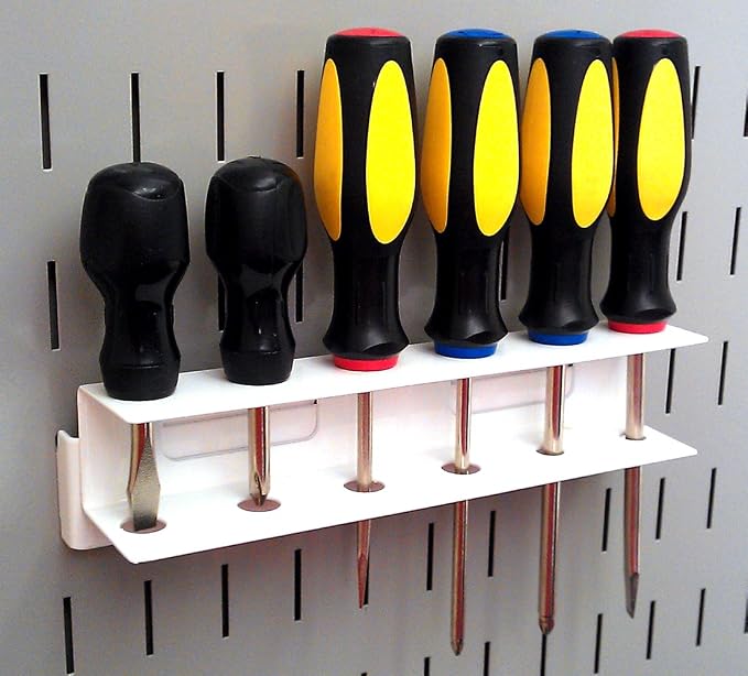 Wall Control Screwdriver Holder Bracket Slotted Metal Pegboard Accessory - Image 4