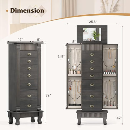 Giantex Standing Jewelry Cabinet - Image 3