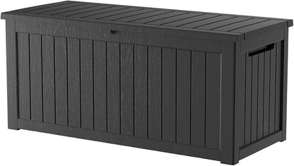 270 Gallon Resin Deck Box, Waterproof Outdoor Storage Box by Unknown