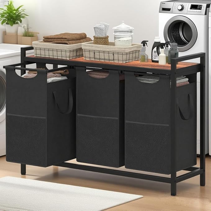Heybly Laundry Hampers, 3 × 12.5 Gal Laundry Basket - Image 2