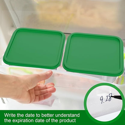 FoldTier 2 Pieces Square Food Storage Containers Polycarbonate Clear Food - Image 3