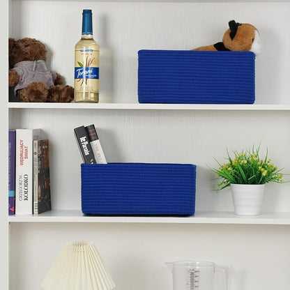 3-Pack Small Storage Baskets for Organizing | Woven Shelf Toy Basket | Rope - Image 5