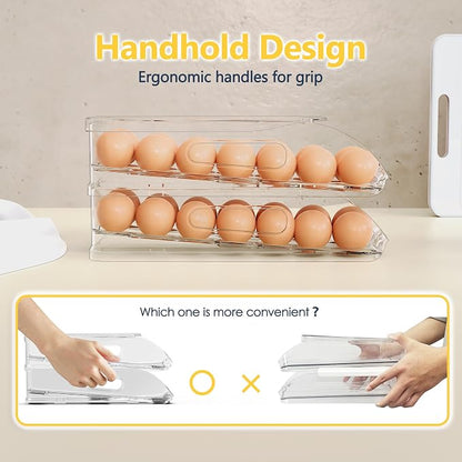 Egg Holder for Fridge, Automatic Steady Rolling Egg Container - Image 4