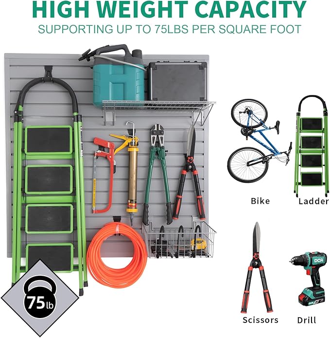 Slat Wall Paneling Garage Slat Wall Storage Systems, Slatwall Panels 4x4 ft - Image 3