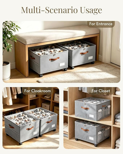 Shoe Organizer for Closet with Wheels - Image 5