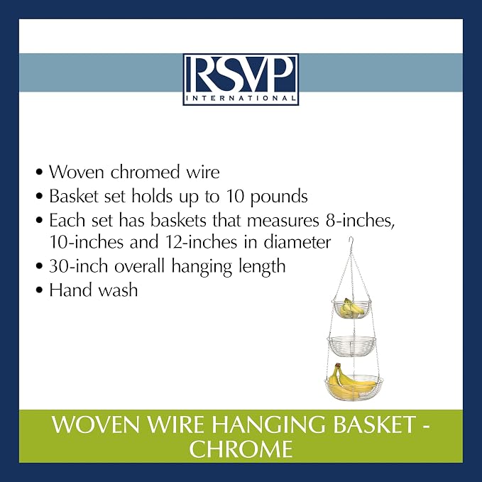 Woven Wire Hanging Basket - Image 6