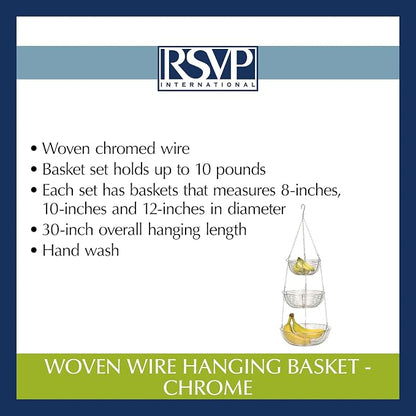 Woven Wire Hanging Basket - Image 6